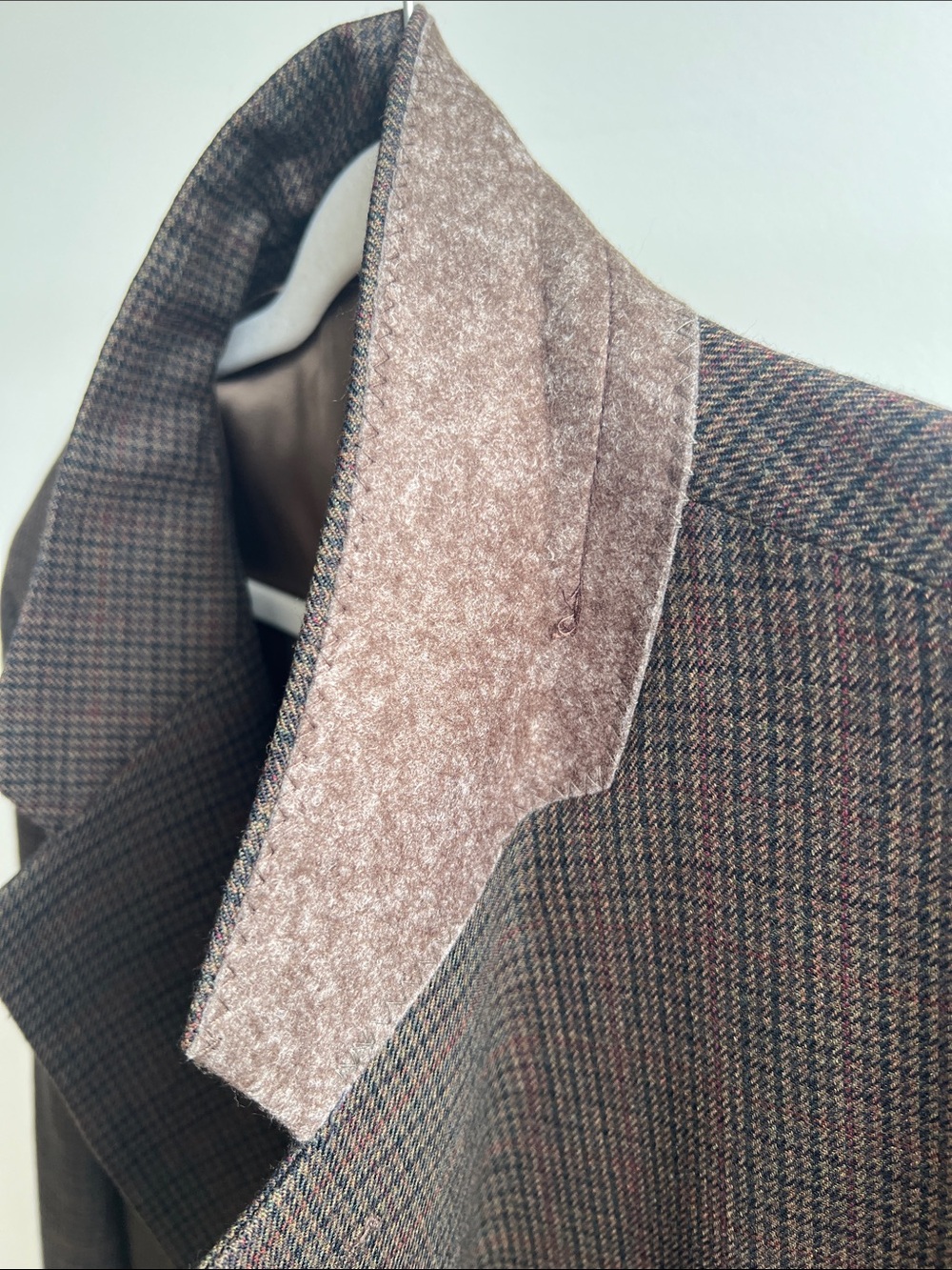 Men's Glen Plaid Sport Coat in Brown - Classic Two-Button Blazer - Picture 10 of 10